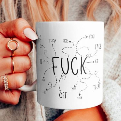 All Fu*K Funny Ceramic Coffee Mug, Rude Mug, Stylish Drinkware, Funny Drinking Gift For Friends, Coworkers, Birthday Gifts