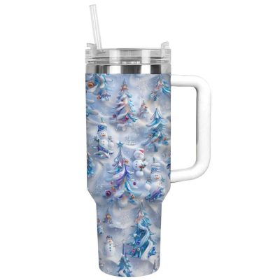 Joyful Christmas Custom Stanley Quencher 40Oz Stainless Steel Tumbler With Handle