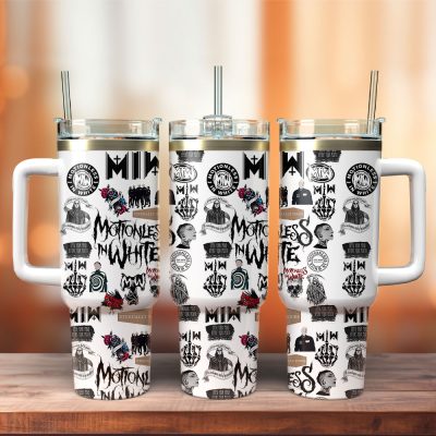 Motionless In White Music Custom Stanley Quencher 40Oz Stainless Steel Tumbler With Handle