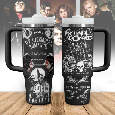 My Chemical Romance Music Custom Stanley Quencher 40Oz Stainless Steel Tumbler With Handle
