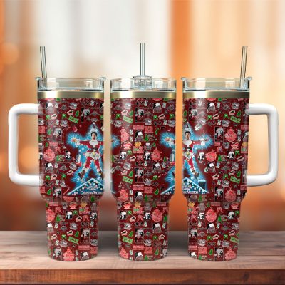 National Lampoon #8217;S Christmas Vacation Movies Custom Stanley Quencher 40Oz Stainless Steel Tumbler With Handle