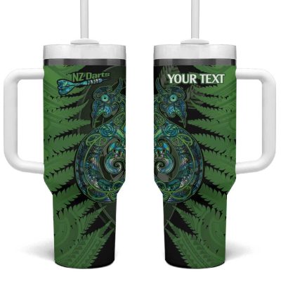 New Zealand Darts Aotearoa Maori Fern Mix Manaia Tattoo Custom Stanley Quencher 40Oz Stainless Steel Tumbler With Handle