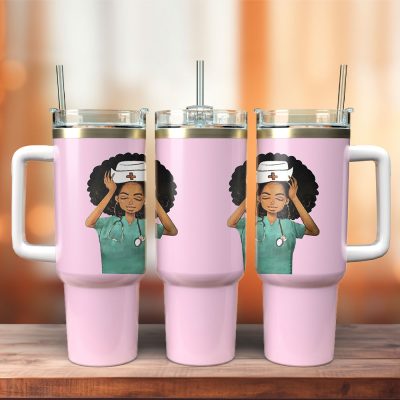 Nurse Life Custom Stanley Quencher 40Oz Stainless Steel Tumbler With Handle