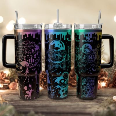 Oogie #8217;S Revenge The Nightmare Before Christmas Games Custom Stanley Quencher 40Oz Stainless Steel Tumbler With Handle