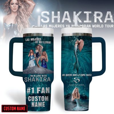 Shakira Music Custom Stanley Quencher 40Oz Stainless Steel Tumbler With Handle