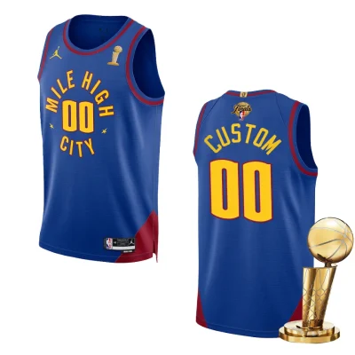 Denver Nuggets 2023 NBA Finals Champions Custom Statement Blue Jersey