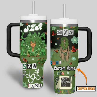 Sza Music Custom Stanley Quencher 40Oz Stainless Steel Tumbler With Handle