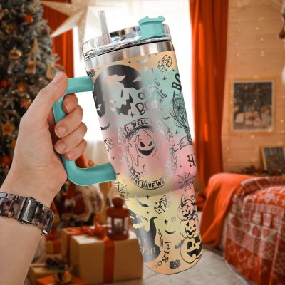 The Nightmare Before Christmas Movies Custom Stanley Quencher 40Oz Stainless Steel Tumbler With Handle