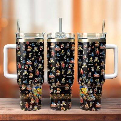 The Simpsons Tv Series Custom Stanley Quencher 40Oz Stainless Steel Tumbler With Handle