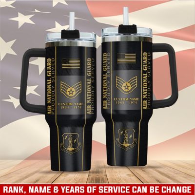 United States Air National Guard Custom Stanley Quencher 40Oz Stainless Steel Tumbler With Handle
