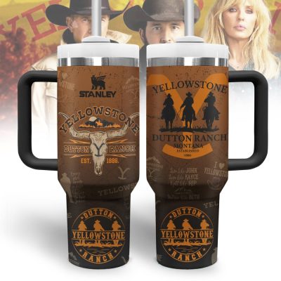 Yellowstone Tv Series Custom Stanley Quencher 40Oz Stainless Steel Tumbler With Handle