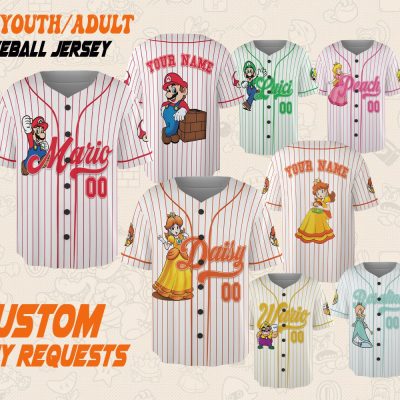 Personalized Super Mario Family Birthday Shirt, Super Mario Family Shirts, Birthday Party Shirt, Custom Super Mario Birthday Toddler T-Shirt
