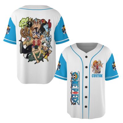 Custom Name One Piece Jersey Shirt Unisex One Piece Anime Baseball Jersey, Baseball Jersey Shirt Baseball Jersey Collection Baseball Fans