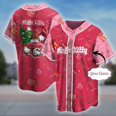 Personalized Hello Kitty Christmas Baseball Jersey