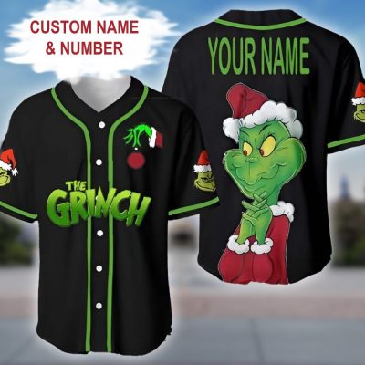 Custom Jersey Shirt,The Grinch Jersey Shirt,Christmas Shirt,Christmas Gift For Gri.Nch Lovers