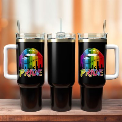 Pride Month Custom Stanley Quencher 40Oz Stainless Steel Tumbler With Handle