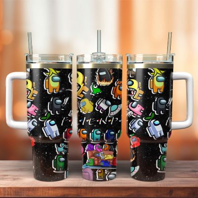 Among Us Trap Song Music Custom Stanley Quencher 40Oz Stainless Steel Tumbler