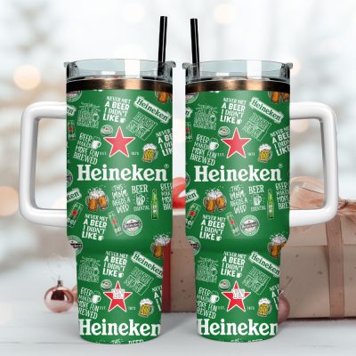 Heineken Beer Custom Stanley Quencher 40Oz Stainless Steel Tumbler