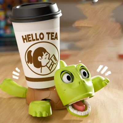 Panicked Turtle Coaster Plastic Material Cup Mat Insulation Pad Home & Office, Decorative Cup Pad Mug Holder With Funny Expression