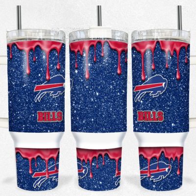 Buffalo Bills Nfl Custom Stanley Quencher 40Oz Stainless Steel Tumbler With Handle