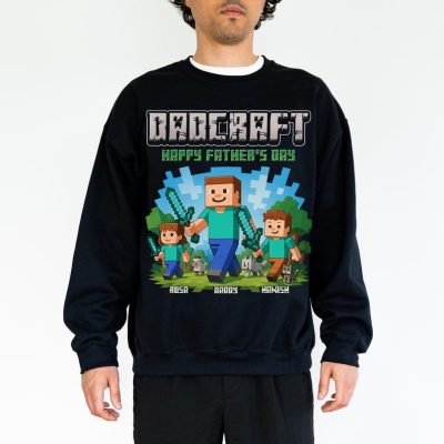Personalized DadCraft Shirt, Gamer Dad DadCraft Tee, Father's Day Gift, Chicken Jockey, Trending Movie Shirt inspired by Minecraft