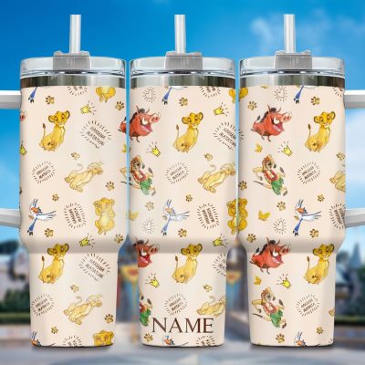 Lion King Movies Custom Stanley Quencher 40Oz Stainless Steel Tumbler With Handle