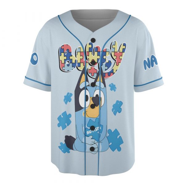 Custom Disney Bluey Play Baseball, Bluey Birthday Party Shirt, Custom Kid Youth Adult Disney Jersey Bluey Jersey, Baseball Jersey, Gift For Disney Fans