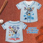 Custom Disney Bluey Play Baseball, Bluey Birthday Party Shirt, Custom Kid Youth Adult Disney Jersey Bluey Jersey, Baseball Jersey, Gift For Disney Fans