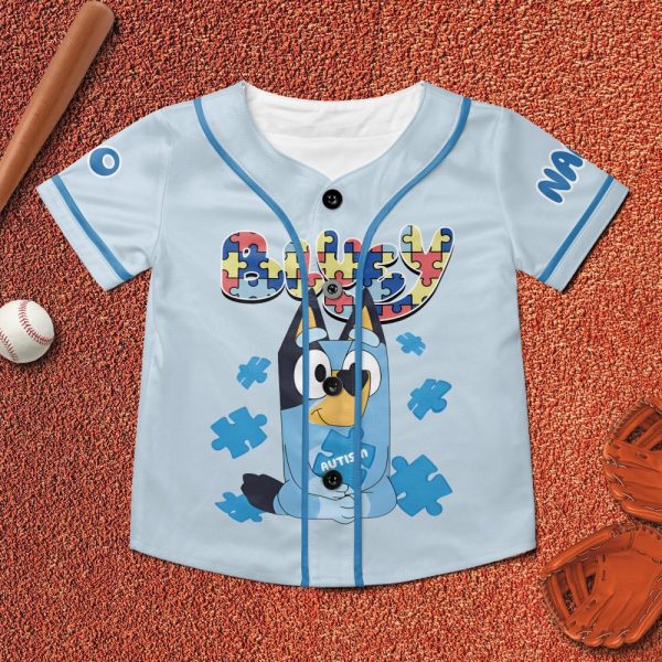 Custom Disney Bluey Play Baseball, Bluey Birthday Party Shirt, Custom Kid Youth Adult Disney Jersey Bluey Jersey, Baseball Jersey, Gift For Disney Fans