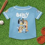 Custom Bluey Play Baseball, Bluey Birthday Party Shirt, Custom Kid Youth Adult Disney Jersey Bluey Jersey, Baseball Jersey, Disney Baseball, Gift For Disney Fans