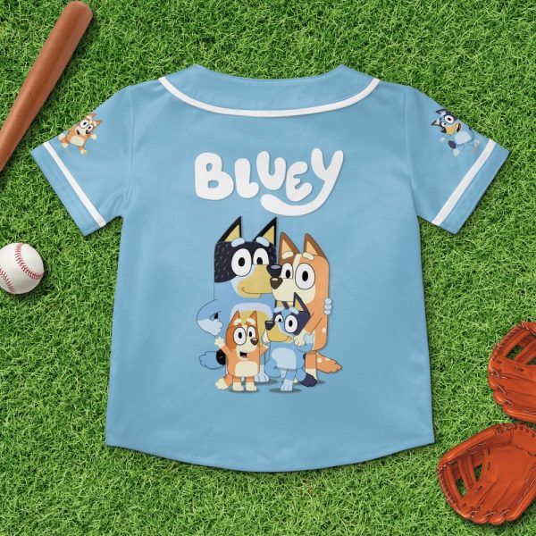 Custom Bluey Play Baseball, Bluey Birthday Party Shirt, Custom Kid Youth Adult Disney Jersey Bluey Jersey, Baseball Jersey, Disney Baseball, Gift For Disney Fans