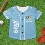 Custom Bluey Play Baseball, Bluey Birthday Party Shirt, Custom Kid Youth Adult Disney Jersey Bluey Jersey, Baseball Jersey, Disney Baseball, Gift For Disney Fans
