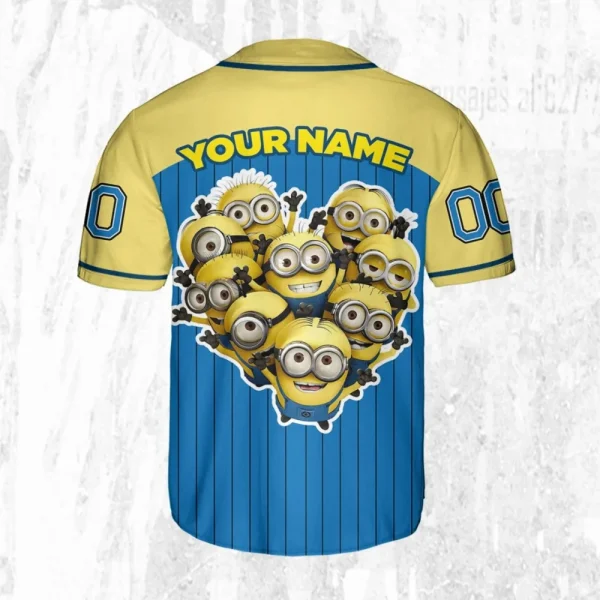 Custom Minions Blue Funny, Personalized Collection Jersey, Disney Jersey, Gift For Kids, Toy Storys Fans, Baseball Teams