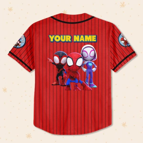 Personalize Spidey And His Amazing Friends Funny, Custom Spider Verse Baseball Jersey Team, Disney Baseball Team Outfit