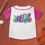 Custom Disney Troll Princess Poppy Baseball, Custom Kids Youth Adult Disney Baseball Jersey Sports Outfits Cute Gifts For Fan Disney