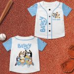 Personalized Name Disney Bluey Baseball, Custom Kids Youth Adult Disney Baseball Jersey Sports Outfits Cute Gifts For Fan Disney