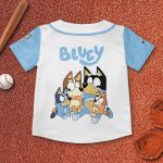 Personalized Name Disney Bluey Baseball, Custom Kids Youth Adult Disney Baseball Jersey Sports Outfits Cute Gifts For Fan Disney