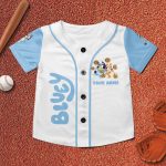 Personalized Name Disney Bluey Baseball, Custom Kids Youth Adult Disney Baseball Jersey Sports Outfits Cute Gifts For Fan Disney