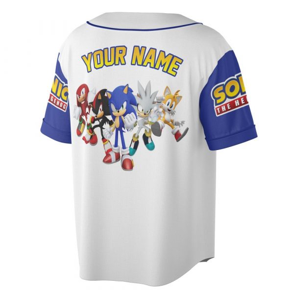 Custom Sonic The Hedgehog Baseball, Custom Kids Youth Adult Disney Baseball Jersey Sports Outfits Cute Gifts For Fan Disney