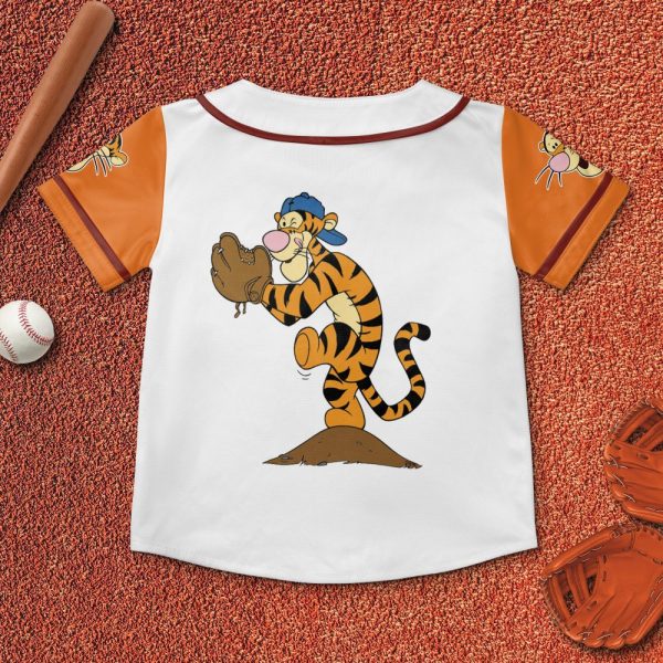 Summer New Disney Tigger Family Vacation Baseball Jacket Disney Custom Casual Baseball Jacket Oversize Street Men'S And Women'S Jersey
