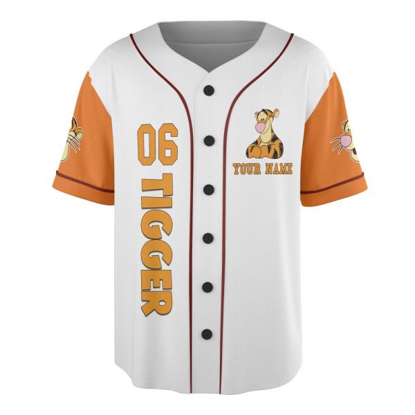 Summer New Disney Tigger Family Vacation Baseball Jacket Disney Custom Casual Baseball Jacket Oversize Street Men'S And Women'S Jersey