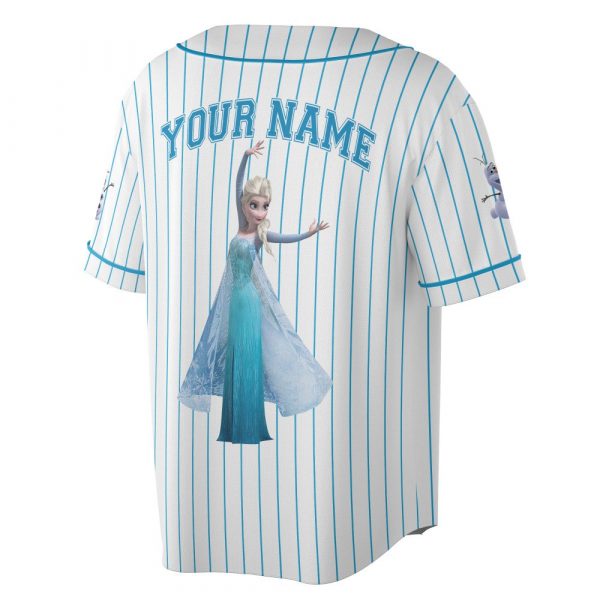 Custom Disney Princess Elsa Game Day Baseball Jersey, Disney Frozen Elsa Baseball, Custom Kid Youth Adult Disney Vintage Baseball Jersey Disneyworld Gift For Fans