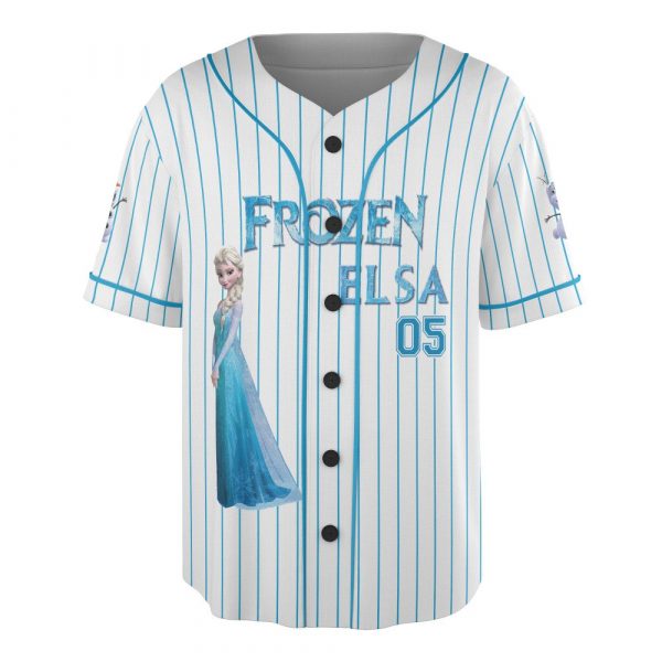Custom Disney Princess Elsa Game Day Baseball Jersey, Disney Frozen Elsa Baseball, Custom Kid Youth Adult Disney Vintage Baseball Jersey Disneyworld Gift For Fans