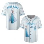 Custom Disney Princess Elsa Game Day Baseball Jersey, Disney Frozen Elsa Baseball, Custom Kid Youth Adult Disney Vintage Baseball Jersey Disneyworld Gift For Fans