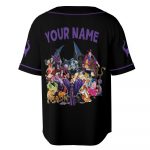 Custom Villains Baseball Jersey, Maleficent Horror Characters Baseball Jersey Team, Birthday Gift For Kids, Cartoon Family Party Shirt
