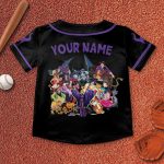 Custom Villains Baseball Jersey, Maleficent Horror Characters Baseball Jersey Team, Birthday Gift For Kids, Cartoon Family Party Shirt