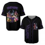 Custom Villains Baseball Jersey, Maleficent Horror Characters Baseball Jersey Team, Birthday Gift For Kids, Cartoon Family Party Shirt