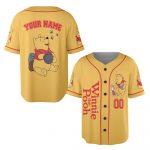 Personalize Winnie The Pooh Very Happy Custom Kids, Youth, Adult 3D Disney Baseball Jersey Outfits Cute Gift For Fans Disney