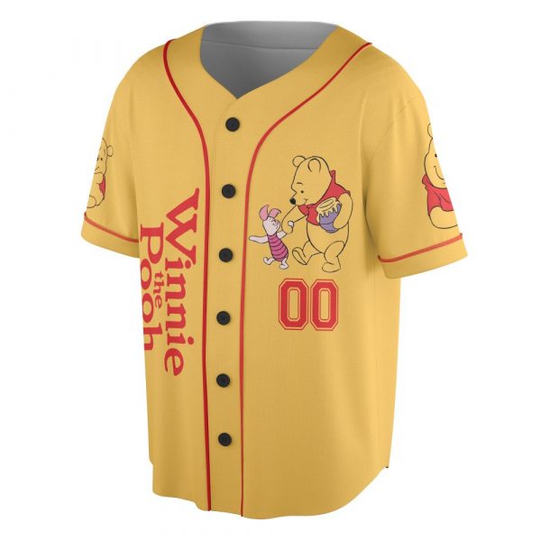Personalize Winnie The Pooh Very Happy Custom Kids, Youth, Adult 3D Disney Baseball Jersey Outfits Cute Gift For Fans Disney
