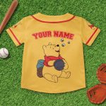 Personalize Winnie The Pooh Very Happy Custom Kids, Youth, Adult 3D Disney Baseball Jersey Outfits Cute Gift For Fans Disney